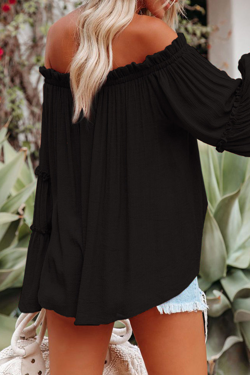 Dalia | Street Solid Off Shoulder Tops