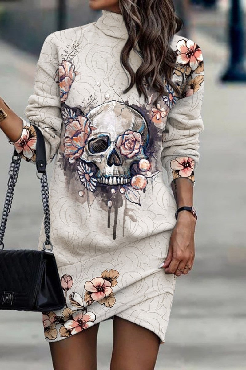 Viviana | Casual printed patchwork turtleneck sweaters with long sleeves