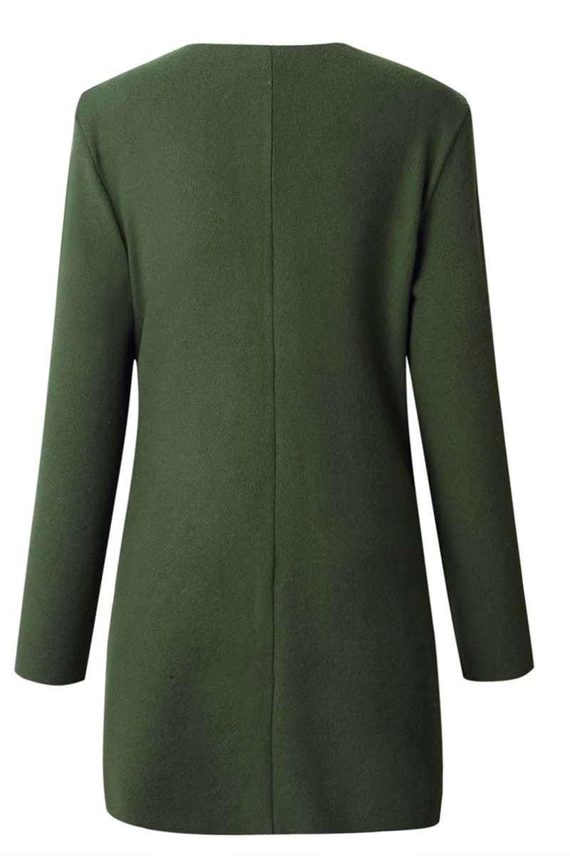 Ursula | Fashionable casual solid patchwork V-neck outerwear