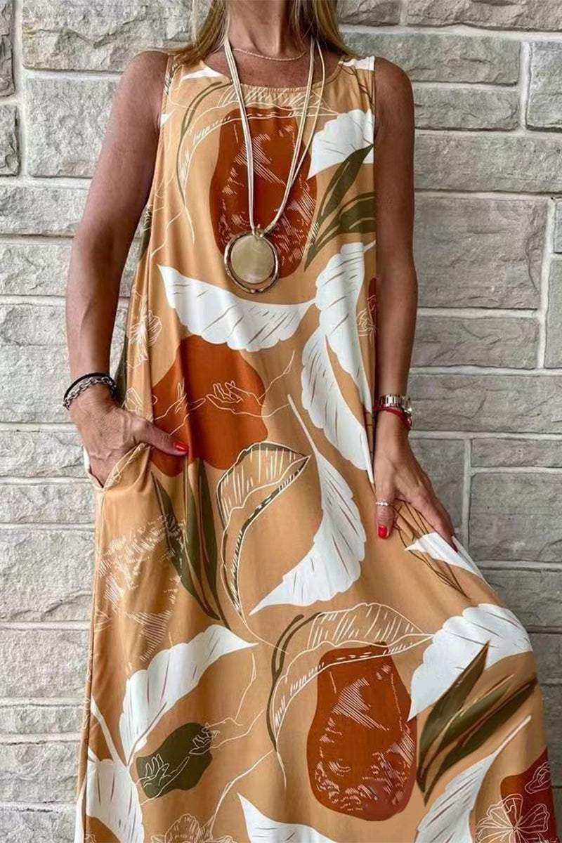 Filomena® | Loose Sleeveless Printed Casual Dress