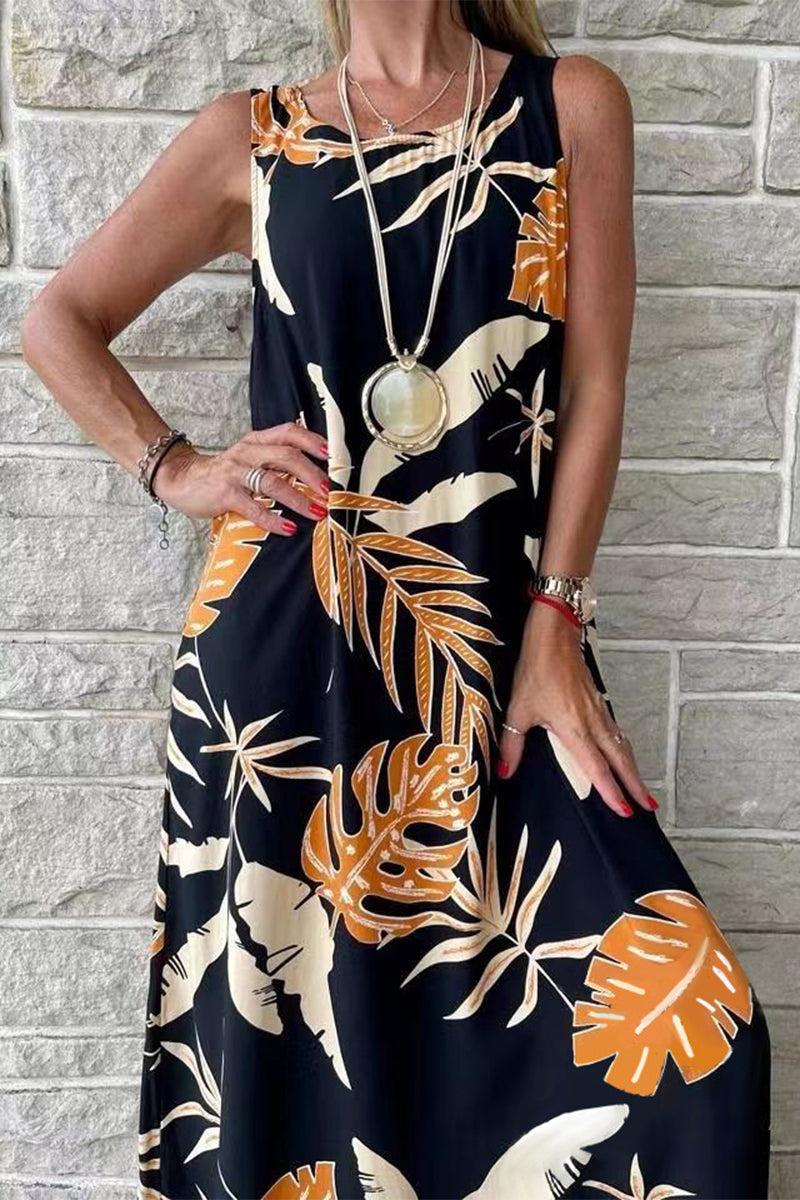 Filomena® | Loose Sleeveless Printed Casual Dress