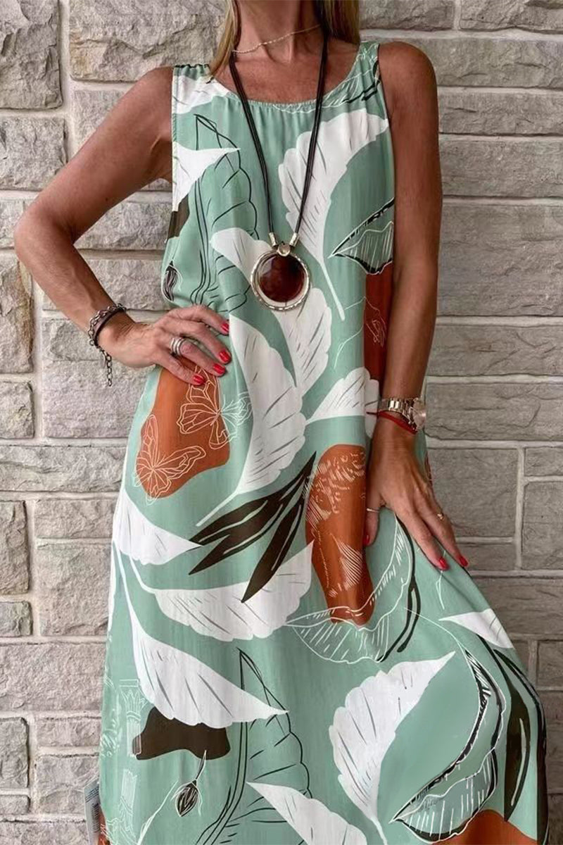 Filomena® | Loose Sleeveless Printed Casual Dress