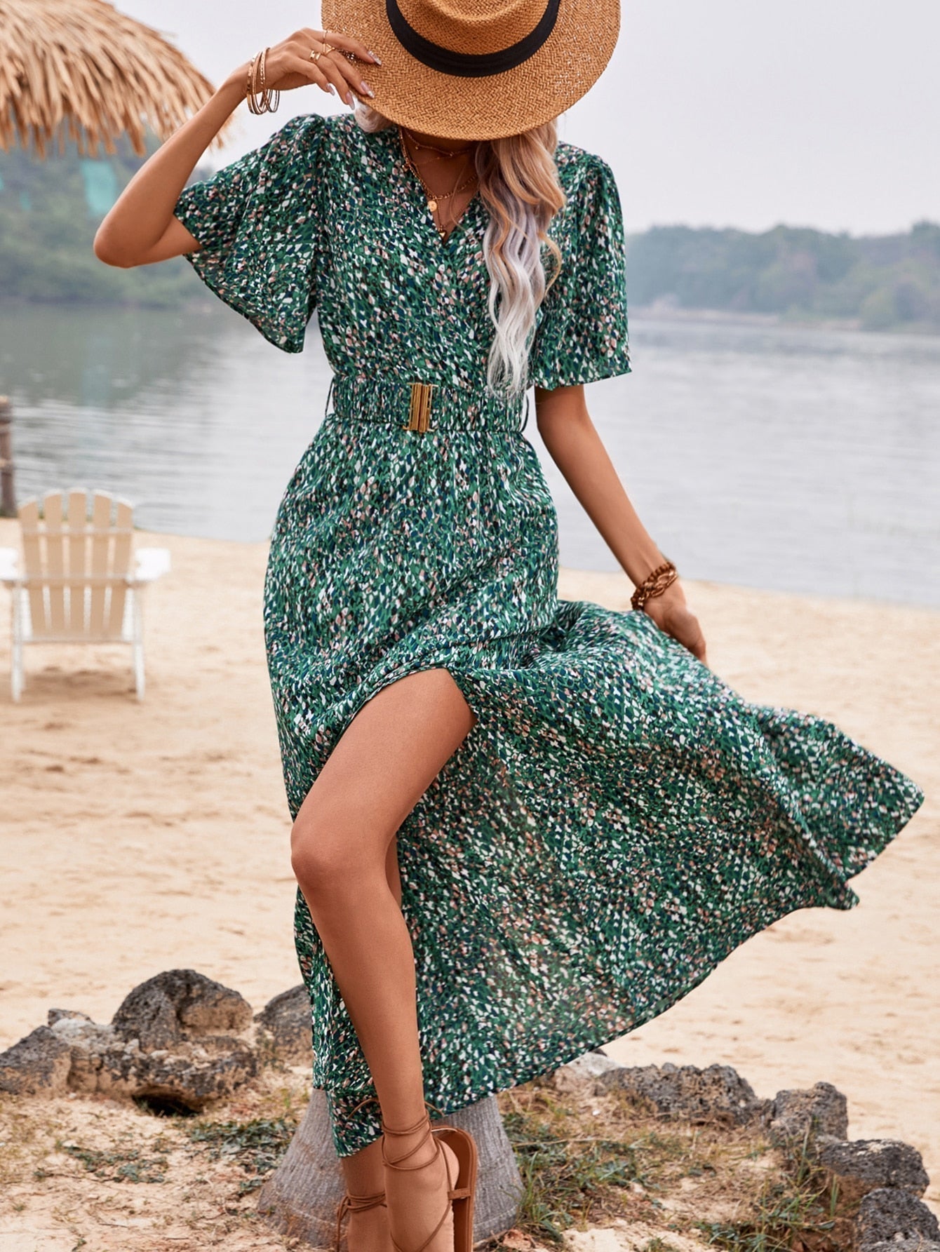 Belinda® | Maxi Dress Elegant Butterfly Style