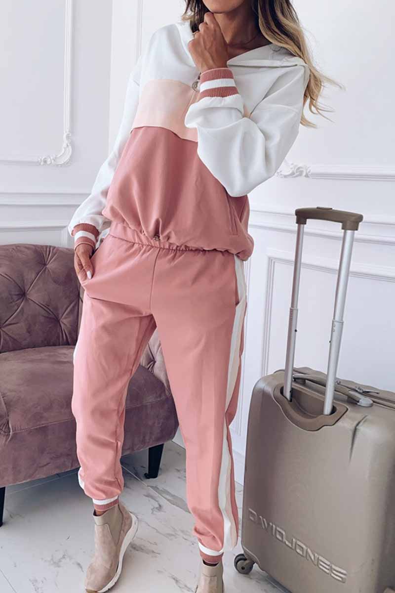 Matilde | Elegant solid color long sleeve two piece dress with hood and collar
