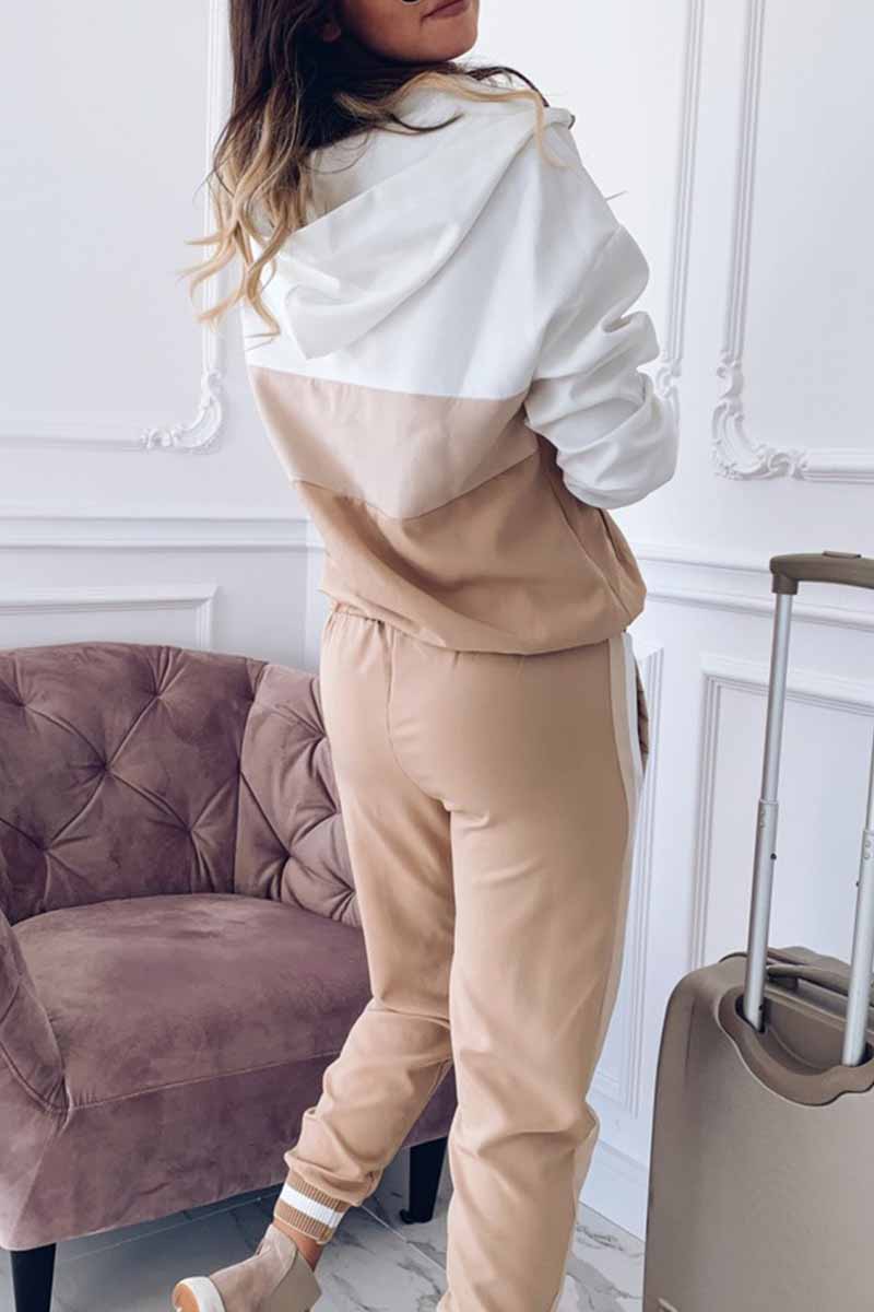 Matilde | Elegant solid color long sleeve two piece dress with hood and collar