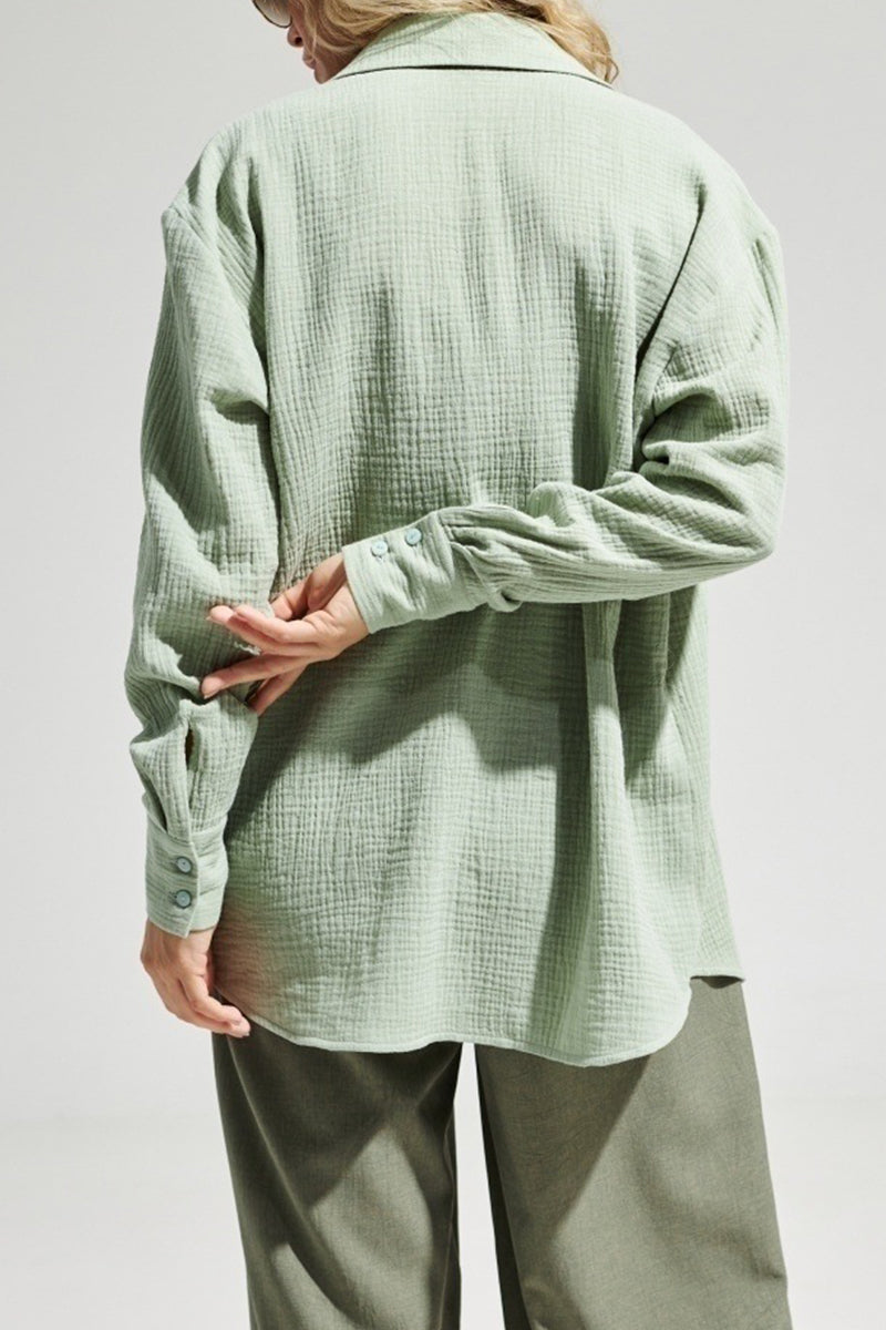 Nadia | Elegant tops with a plain turn-down collar