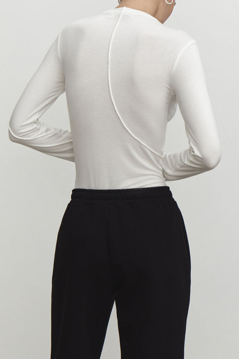 Nancy | Casual plain solid color half turtleneck tops