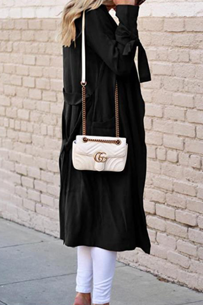 Paloma | British style solid frenulum outerwear