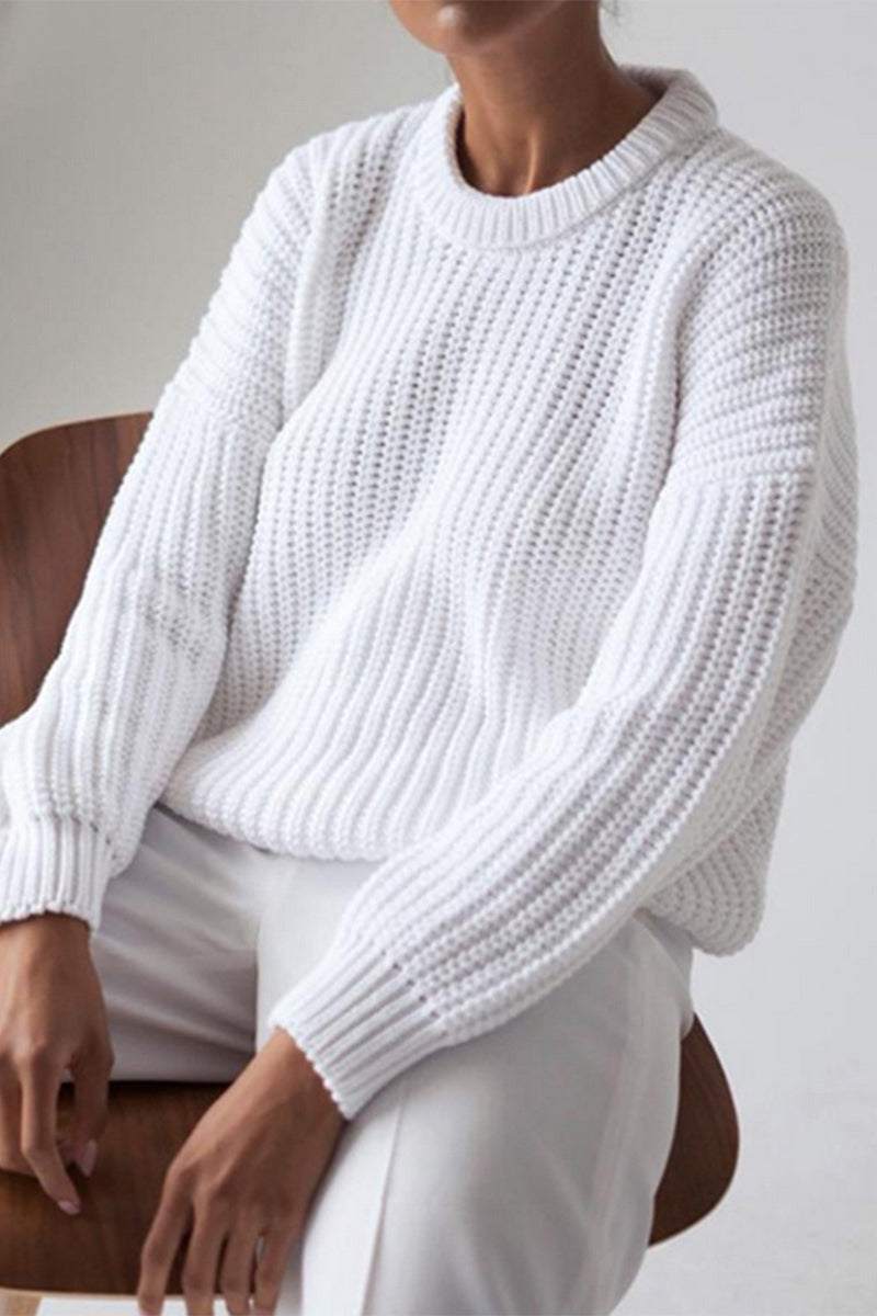 Pink | Casual solid color O-neck tops