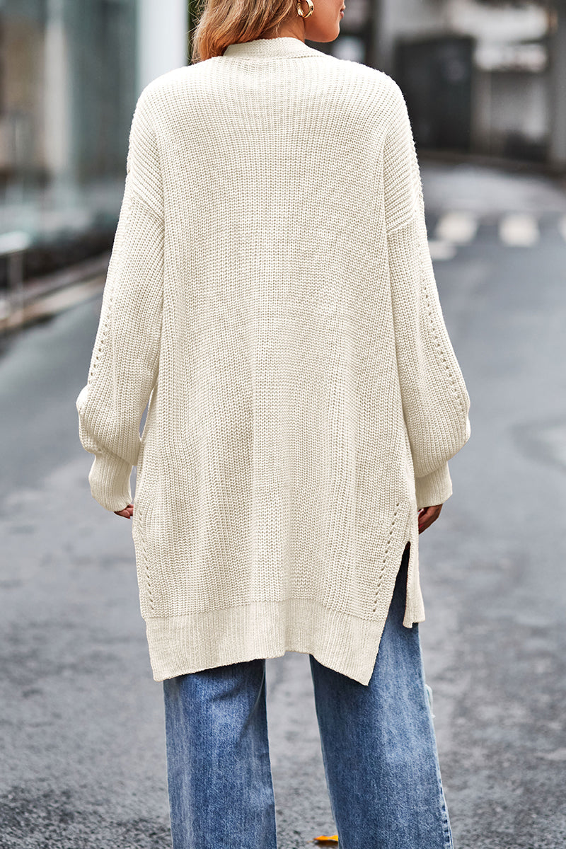 Sonia | Street Solid Pocket Cardigan Collar Tops