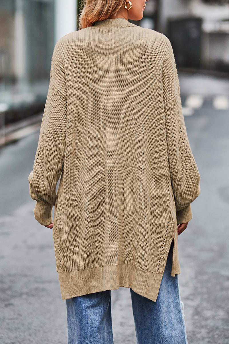 Sonia | Street Solid Pocket Cardigan Collar Tops