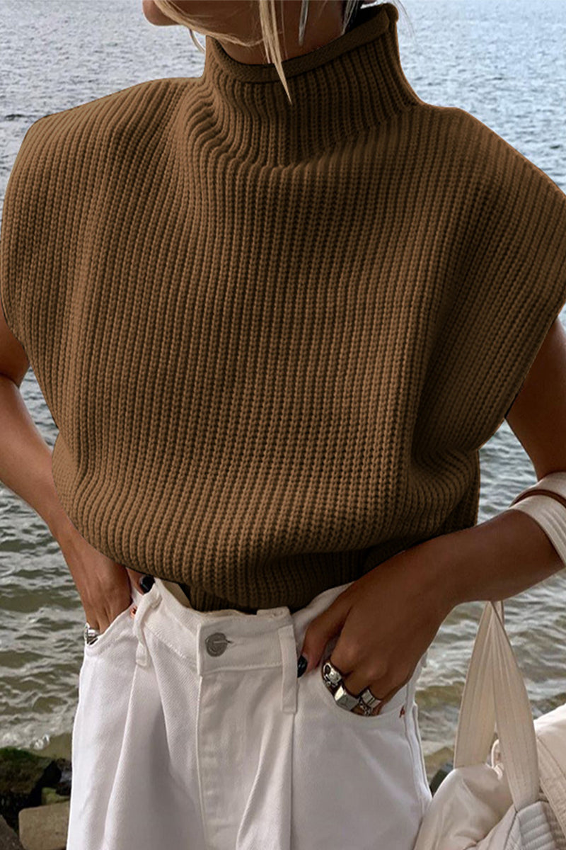 Stella | Casual solid color turtleneck tops