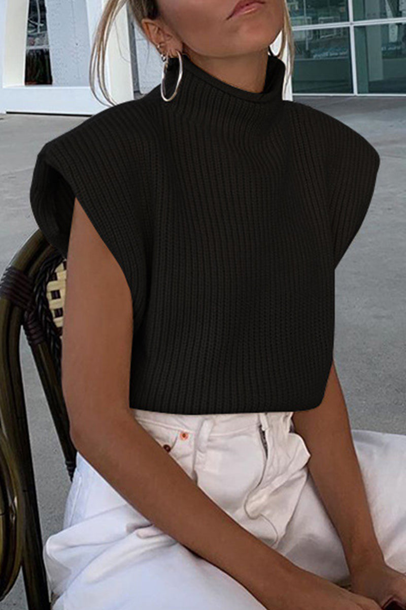 Stella | Casual solid color turtleneck tops