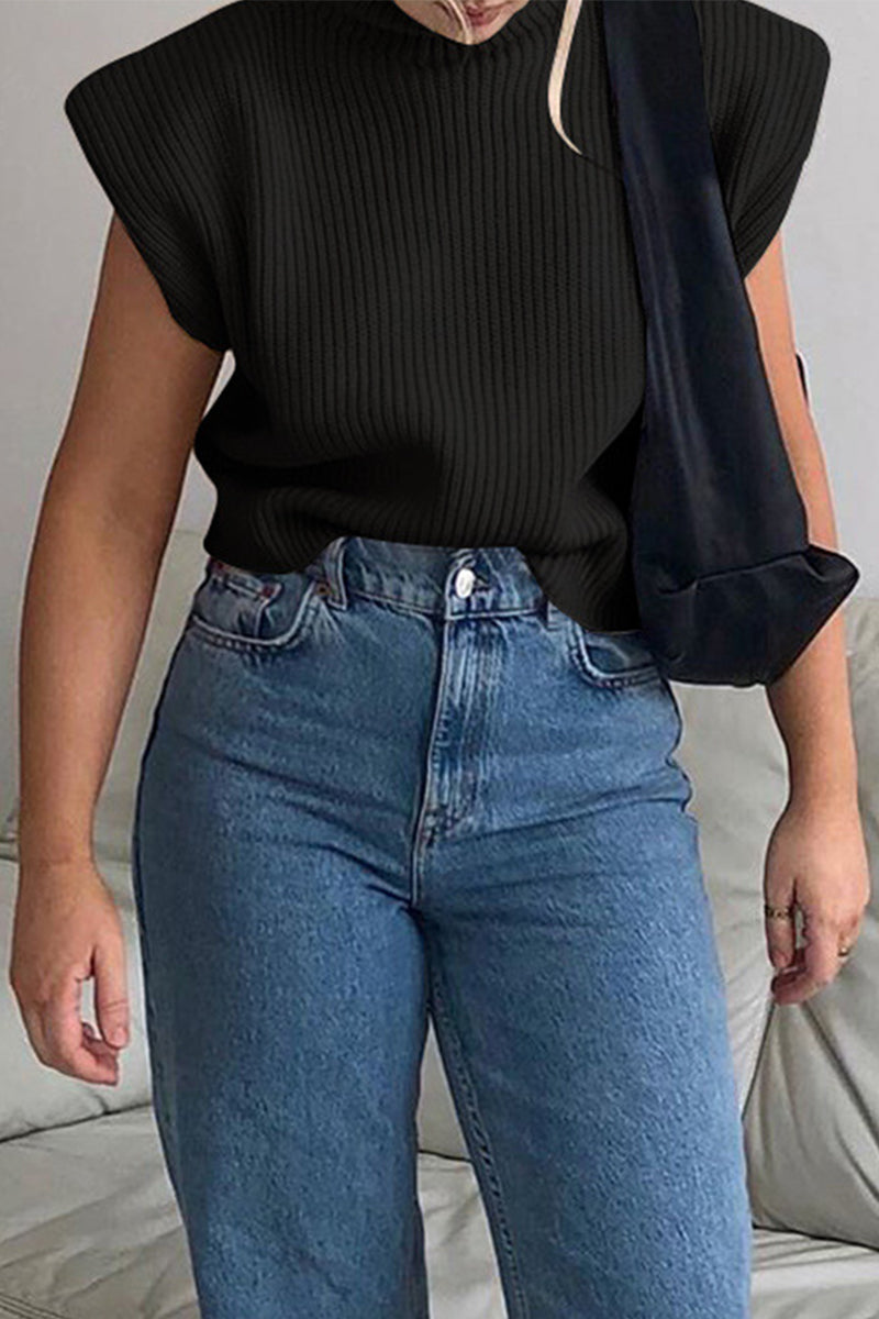 Stella | Casual solid color turtleneck tops