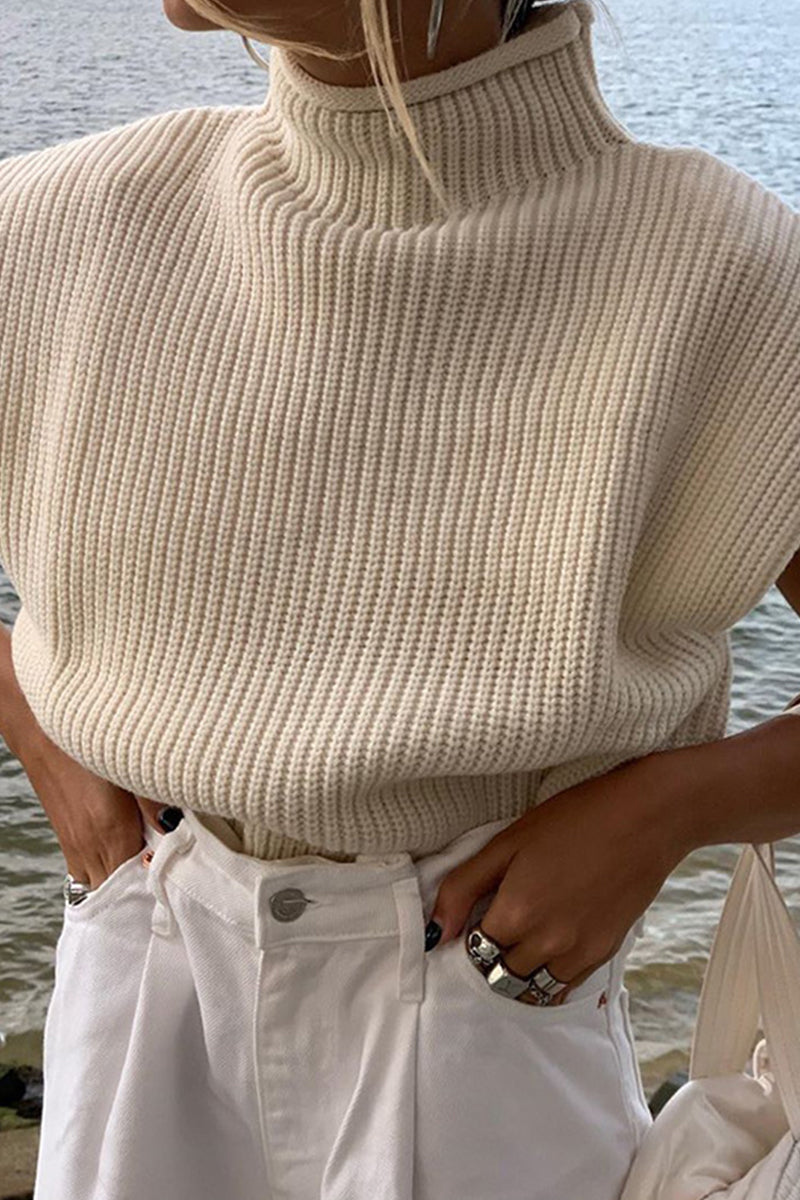 Stella | Casual solid color turtleneck tops