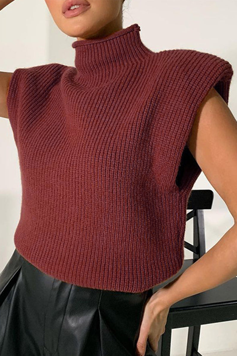 Stella | Casual solid color turtleneck tops