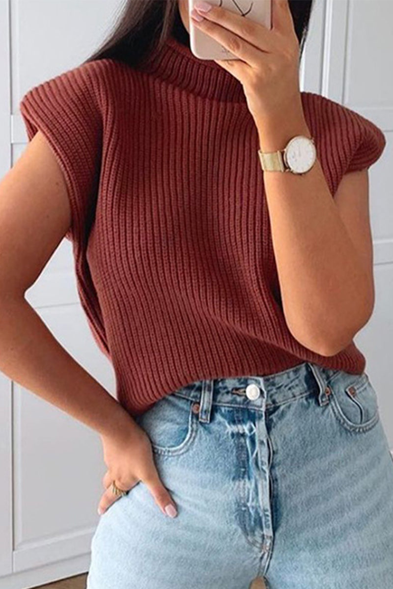 Stella | Casual solid color turtleneck tops