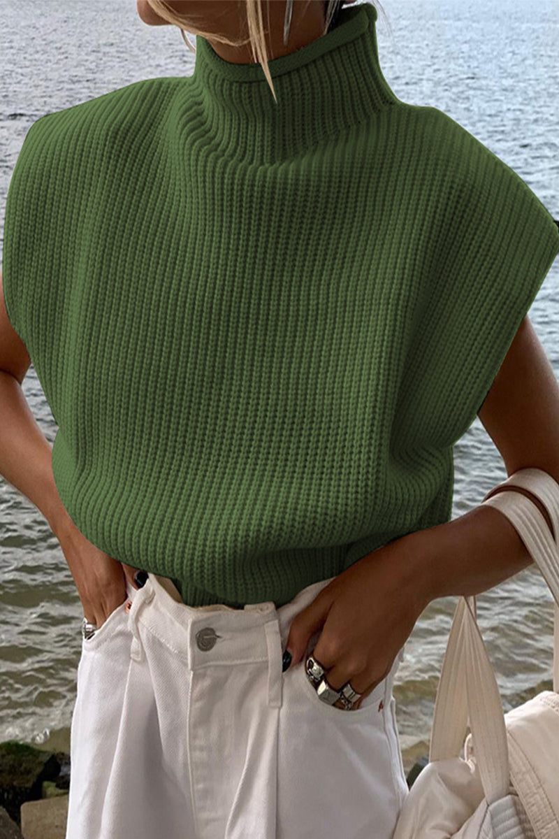 Stella | Casual solid color turtleneck tops