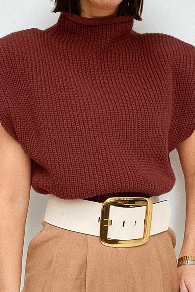 Stella | Casual solid color turtleneck tops