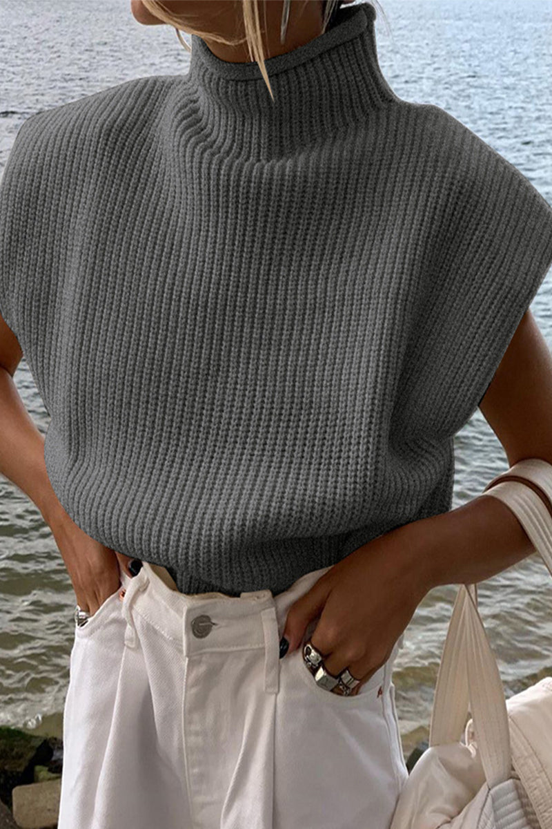 Stella | Casual solid color turtleneck tops
