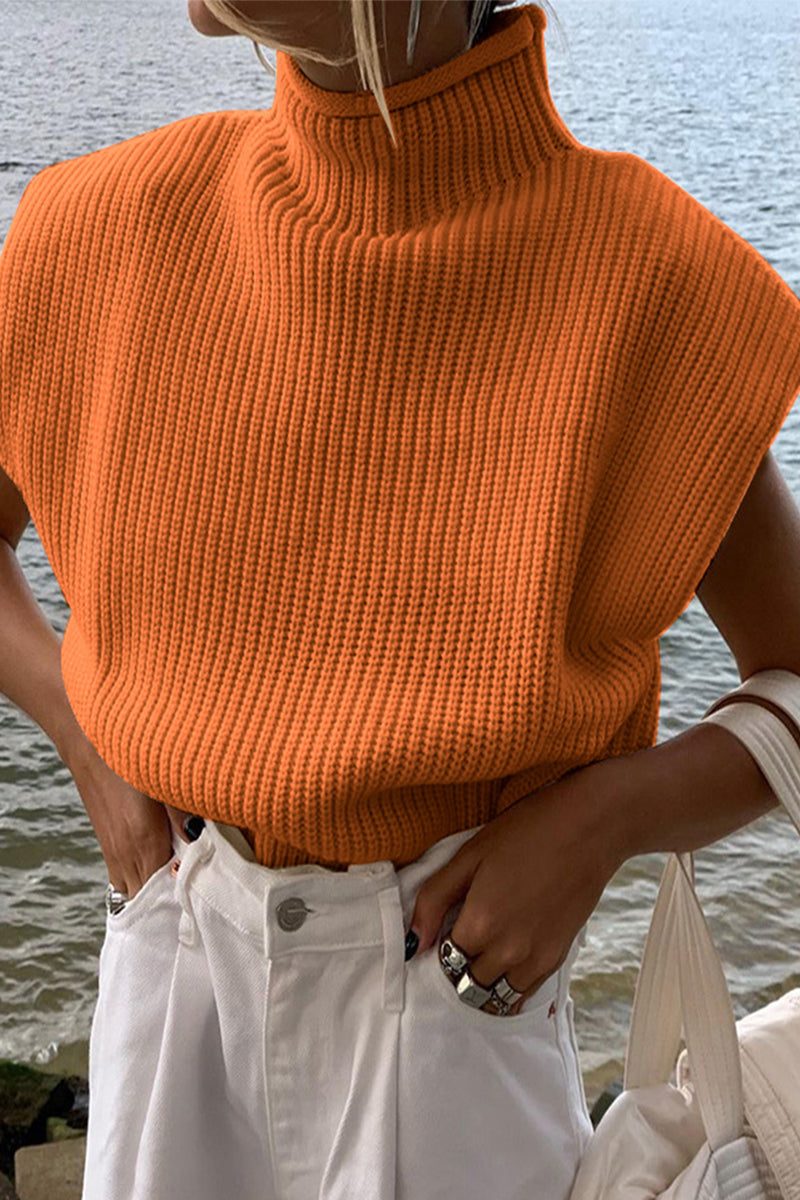 Stella | Casual solid color turtleneck tops