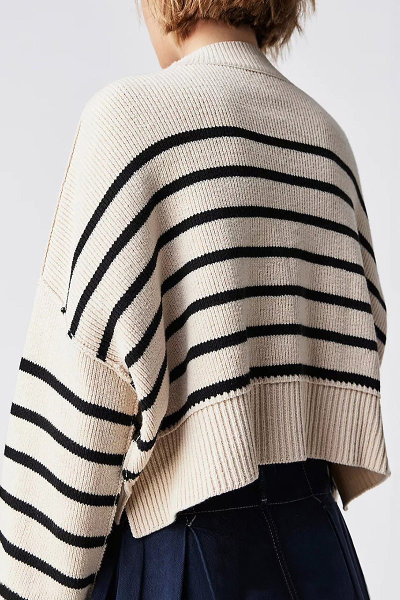 Yazmin | Casual solid patchwork O-neck tops