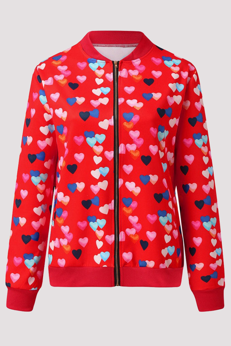 Zoe | Casual outerwear with floral patchwork and O-neck