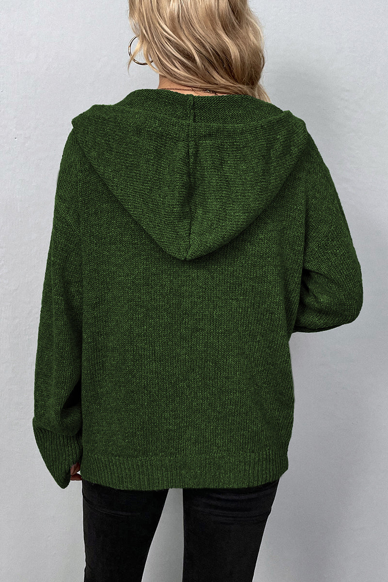 Alma | Casual tops with plain buttons and hooded collar
