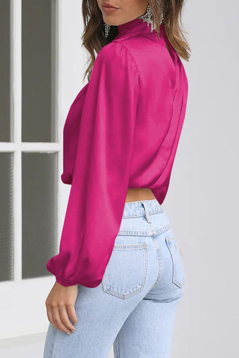 Amalia | Elegant solid patchwork halter tops