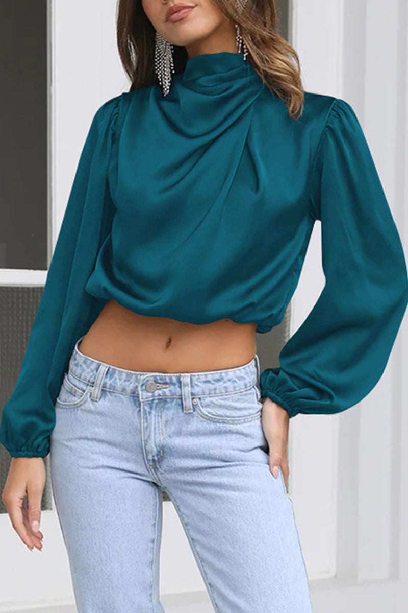 Amalia | Elegant solid patchwork halter tops