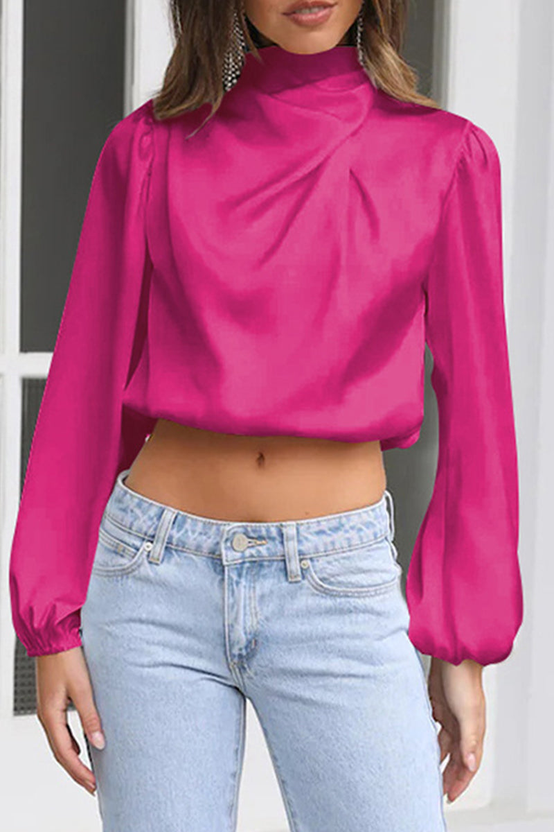 Amalia | Elegant solid patchwork halter tops