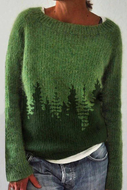 Luisa | Casual color block sweaters with O-neck and contrast