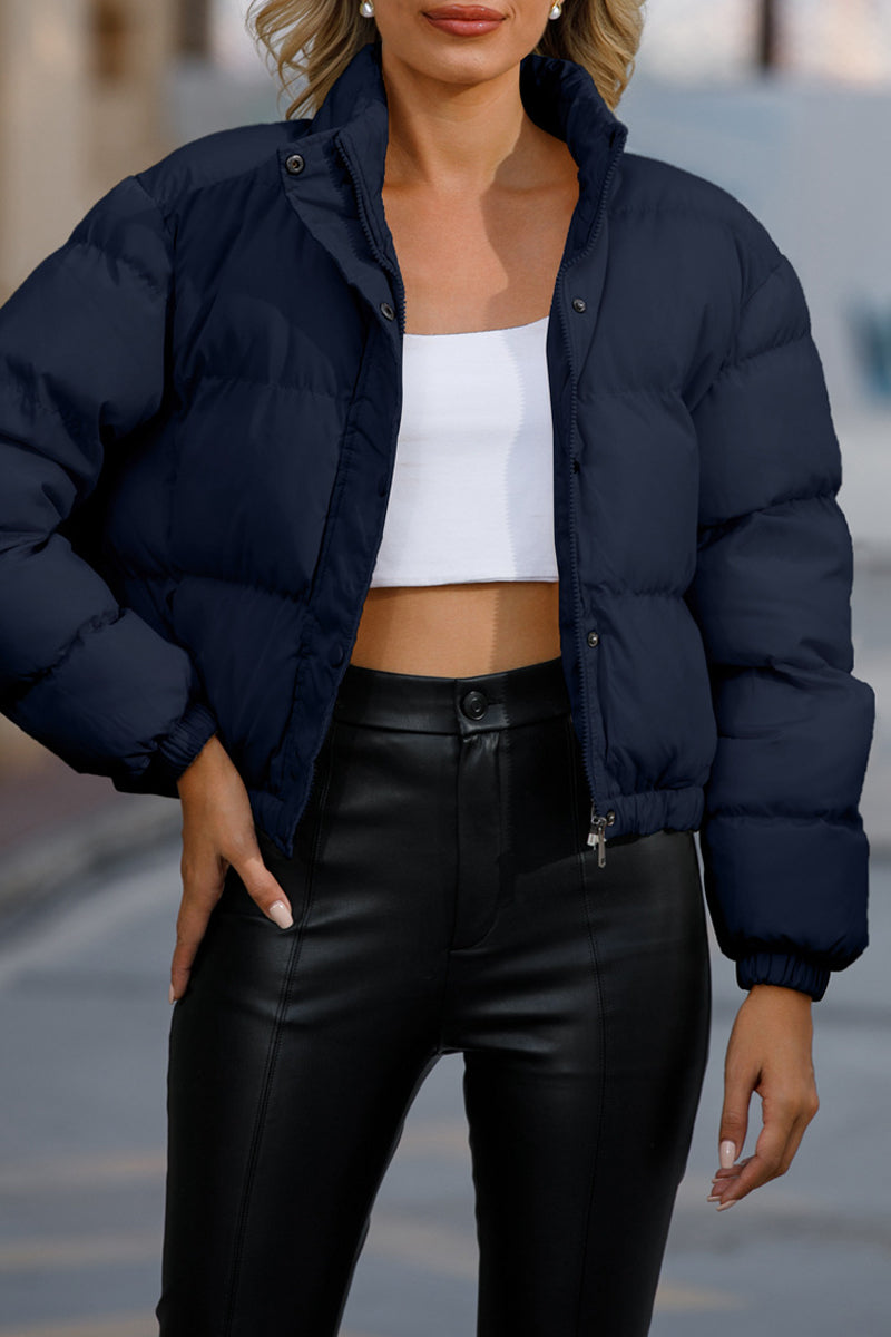 Aurora | Casual turtleneck outerwear with fixed pocket and pockets