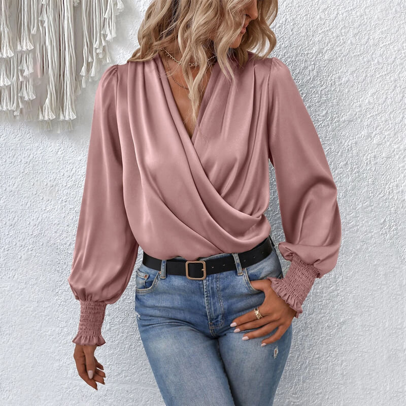 Ximena® | Stylish Blouse Sweater With A Crisscross Design