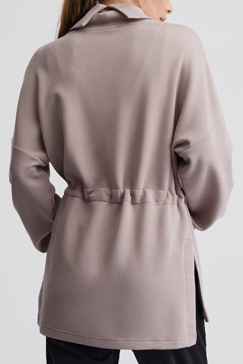 Danna | Casual solid color drawstring half turtleneck sweaters
