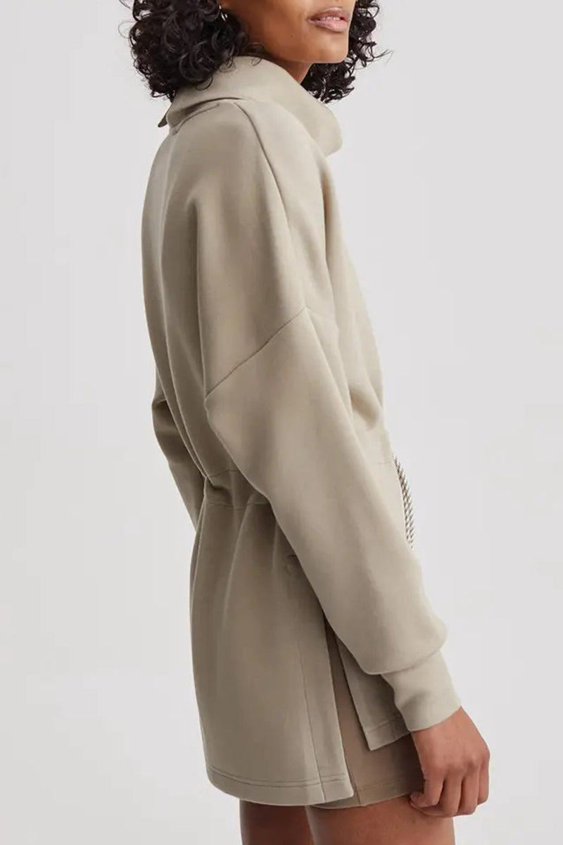 Danna | Casual solid color drawstring half turtleneck sweaters