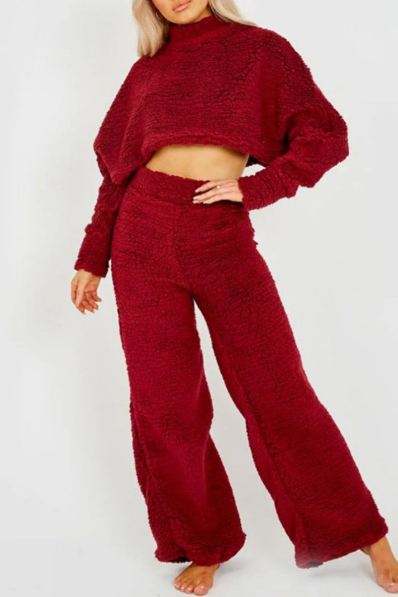 Flora | Casual solid color half turtleneck long sleeve two piece sweater