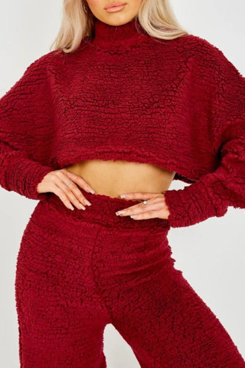 Flora | Casual solid color half turtleneck long sleeve two piece sweater