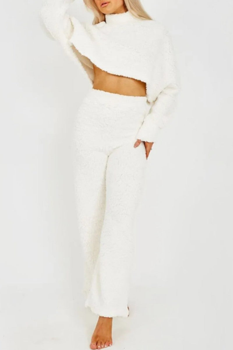 Flora | Casual solid color half turtleneck long sleeve two piece sweater