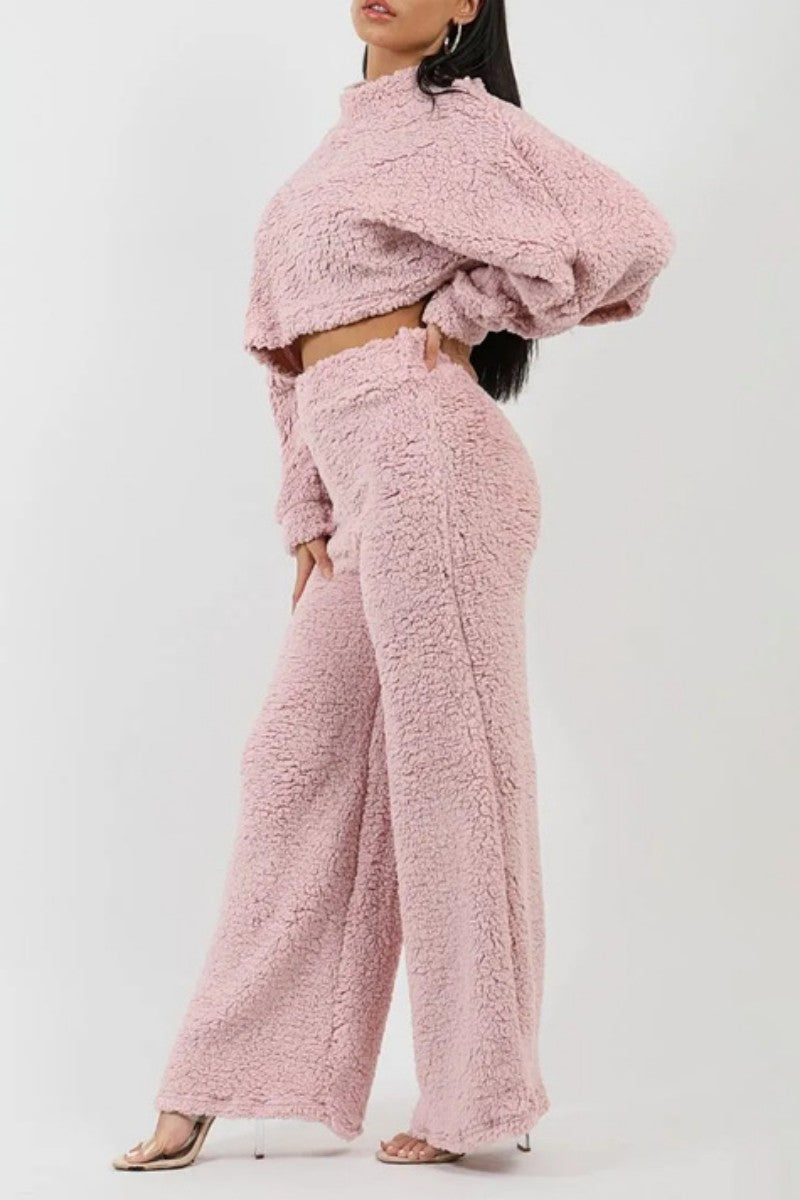 Flora | Casual solid color half turtleneck long sleeve two piece sweater