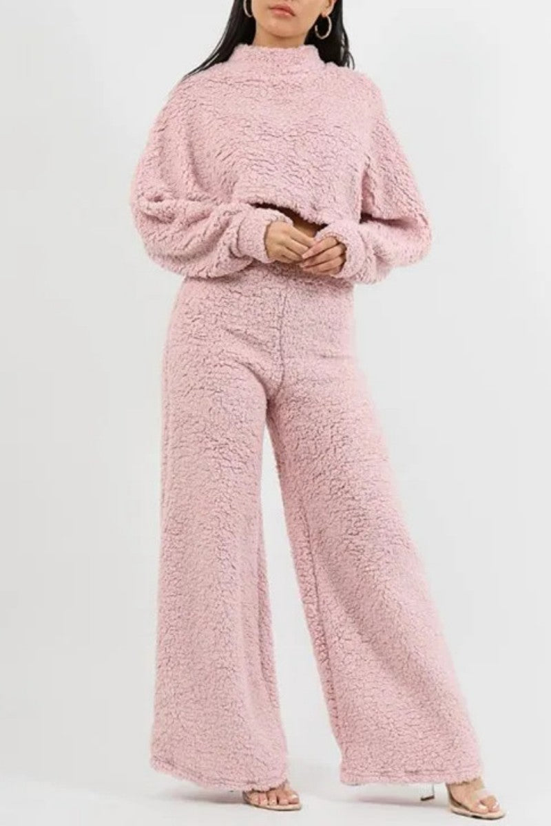 Flora | Casual solid color half turtleneck long sleeve two piece sweater