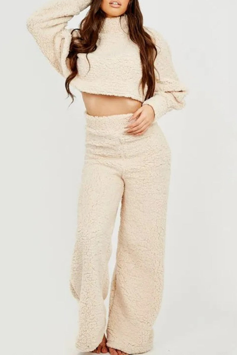 Flora | Casual solid color half turtleneck long sleeve two piece sweater