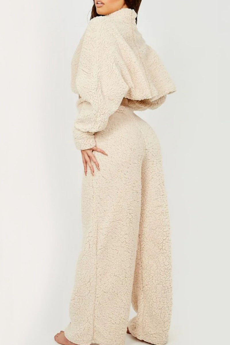 Flora | Casual solid color half turtleneck long sleeve two piece sweater
