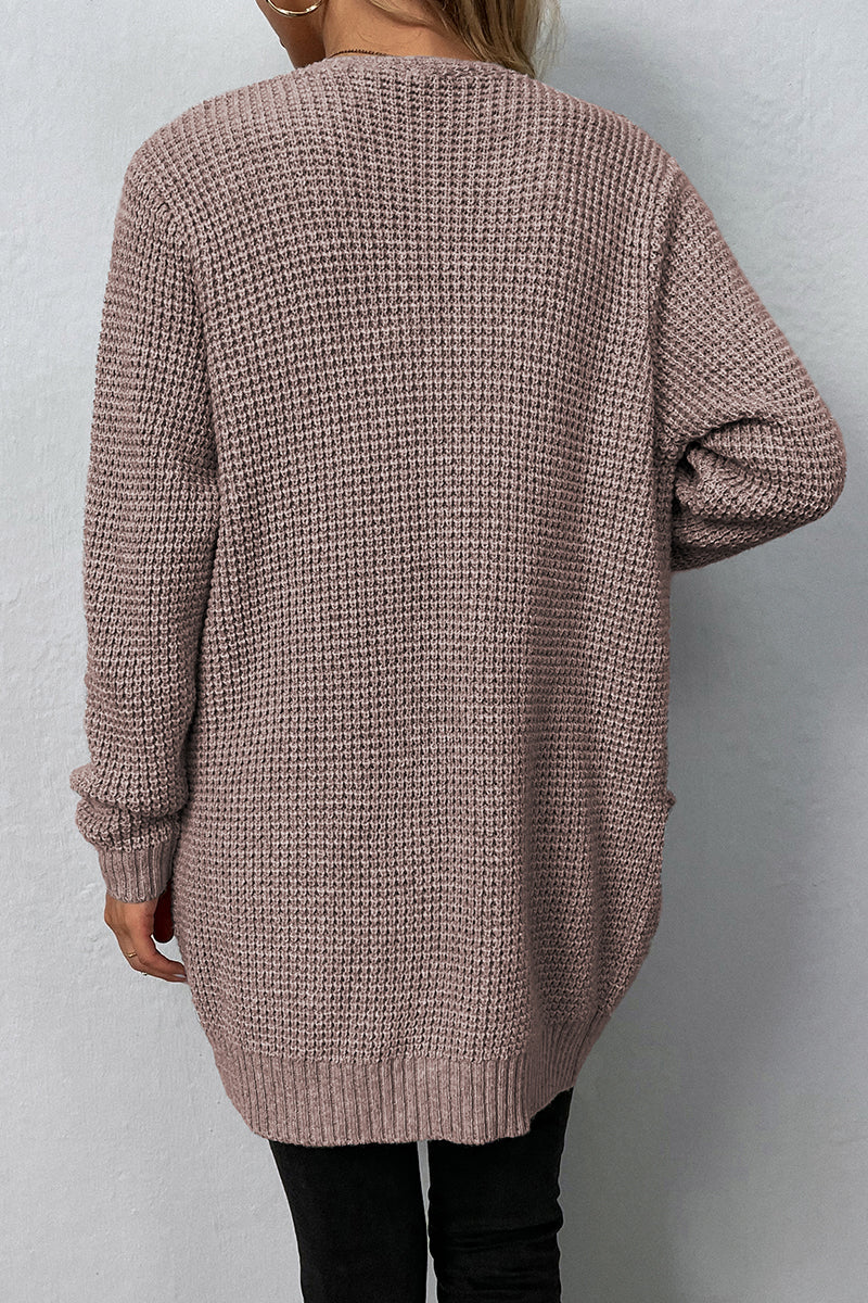 Gloria | Elegant solid color outerwear with V-neck and pocket