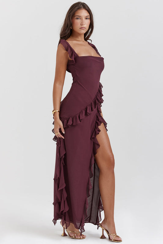 Pamela® | Elegant Long Dress With Ruffles
