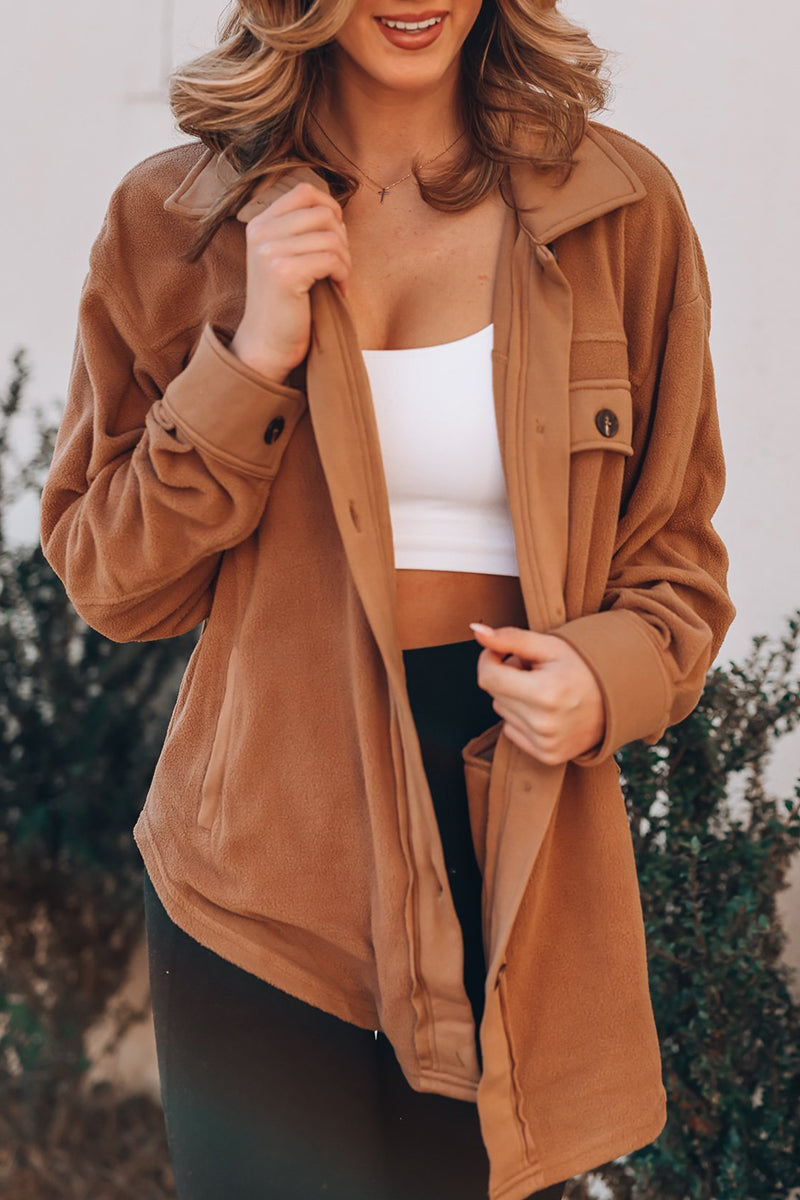 Lorena | Casual tops with a plain turn-down collar and pockets