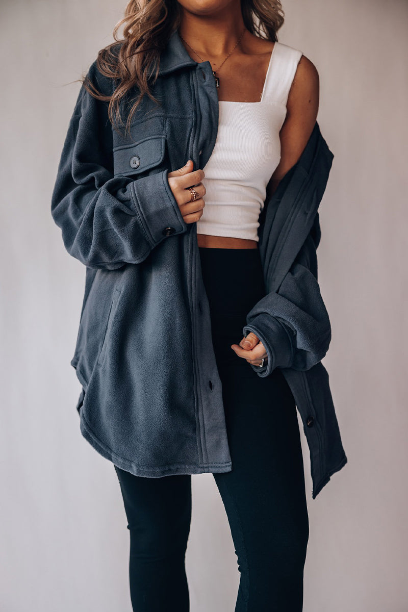 Lorena | Casual tops with a plain turn-down collar and pockets