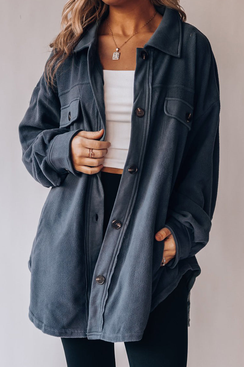 Lorena | Casual tops with a plain turn-down collar and pockets
