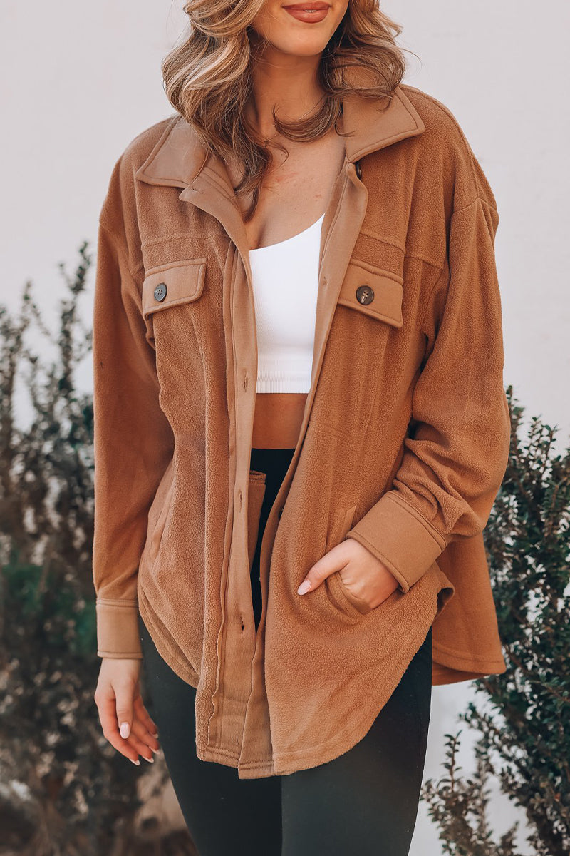 Lorena | Casual tops with a plain turn-down collar and pockets