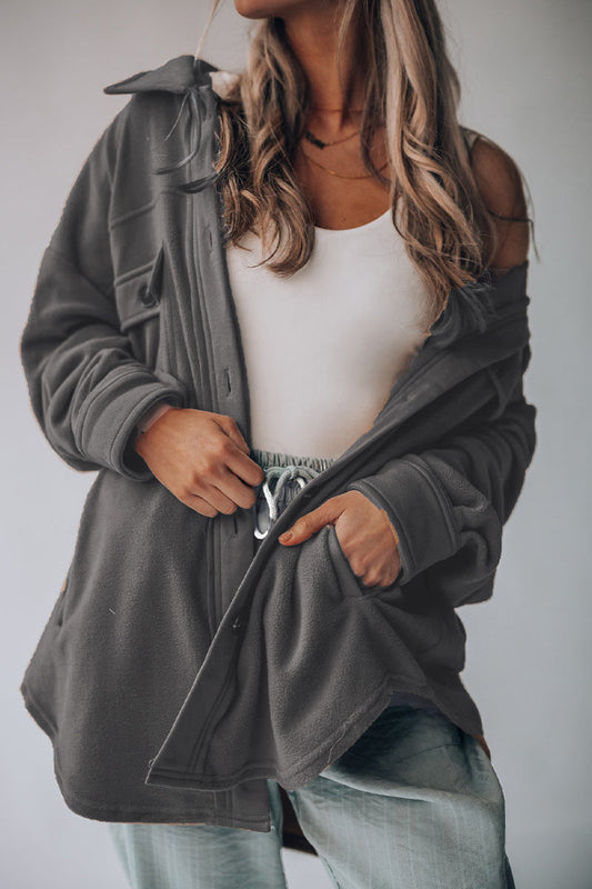 Lorena | Casual tops with a plain turn-down collar and pockets